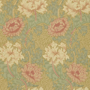 William Morris  Chrysanthemum Pink/Yellow/Green