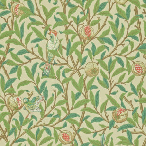 WM Bird&Pomegranate Bayleaf/Cream
