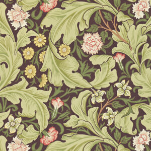 William Morris Leicester Chocolate/Olive paperitap